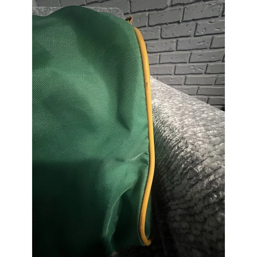 Vintage 1980s Franklin Sugar Ray Leonard Gym Duffle‎ Bag Green Yellow 22